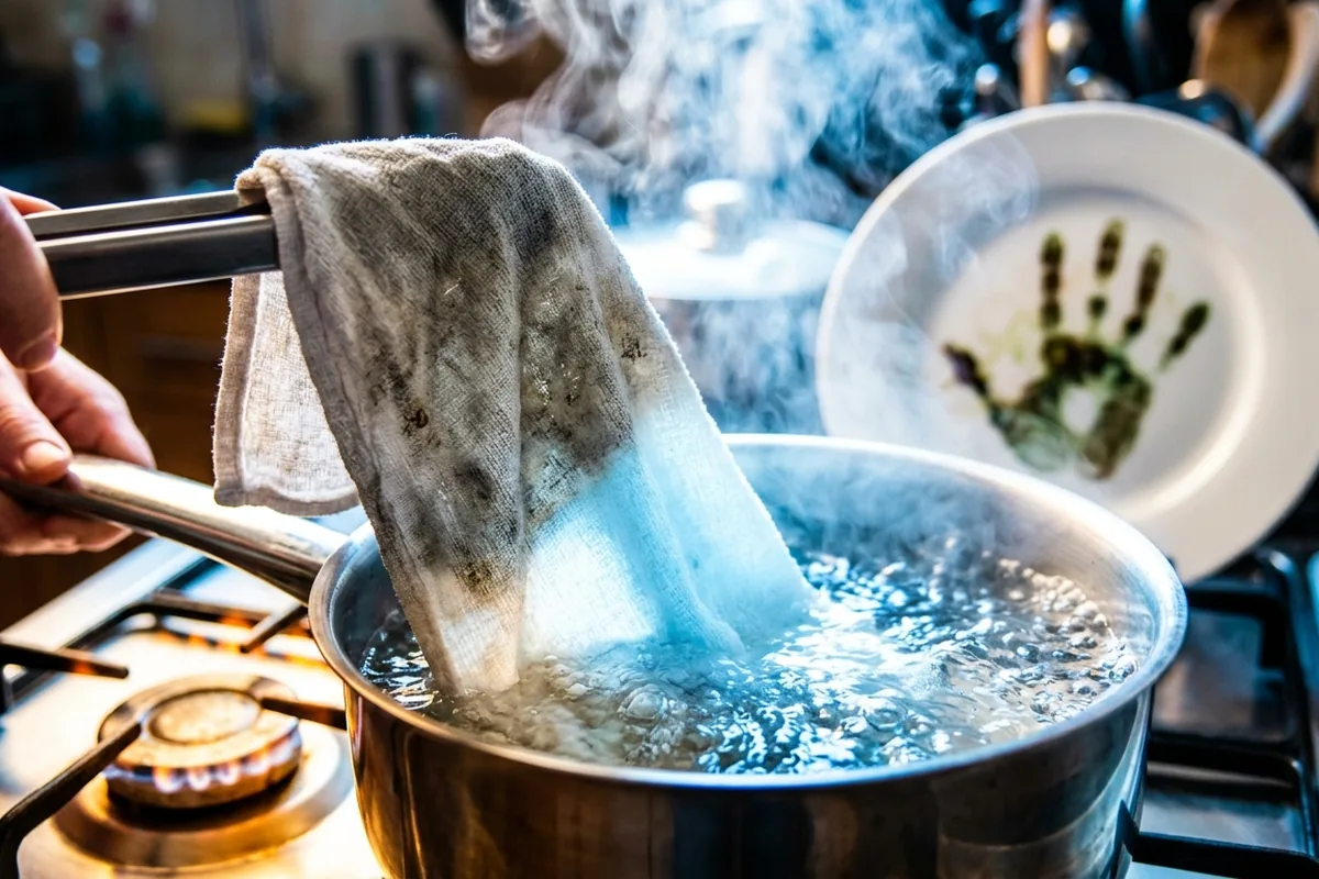 Asciugamani da cucina davvero igienici: il metodo semplice che li disinfetta meglio del lavaggio